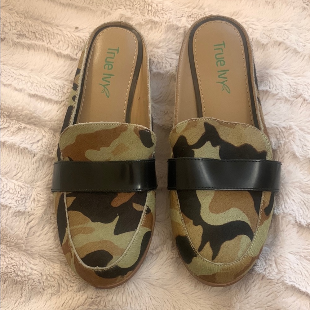 True Ivy Addison Camouflage Loafer Mule